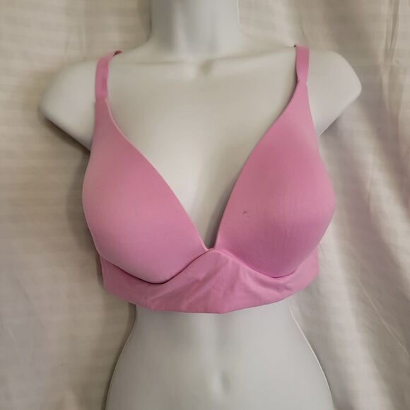 VICTORIA'S SECRET LIGHTLY LINED PLUNGE 36DD PINK BRA - Picture 1 of 5